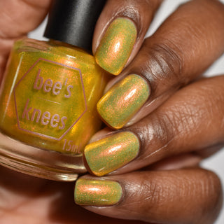 Image provided for Bee's Knees by a paid swatcher featuring the nail polish " Sunbird "