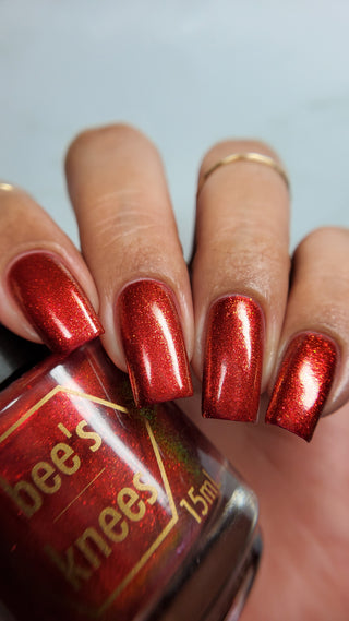 Image provided for Bee's Knees by a paid swatcher featuring the nail polish " Lies Are Comforting "