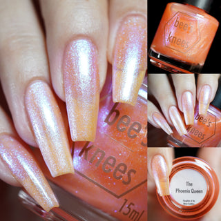 Image provided for Bee's Knees by a paid swatcher featuring the nail polish " The Phoenix Queen "