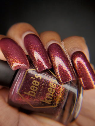 Image provided for Bee's Knees by a paid swatcher featuring the nail polish " Immutable "