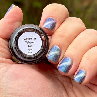 Image provided for Bee's Knees by a paid swatcher featuring the nail polish " Queen of the Valbaran Fae "
