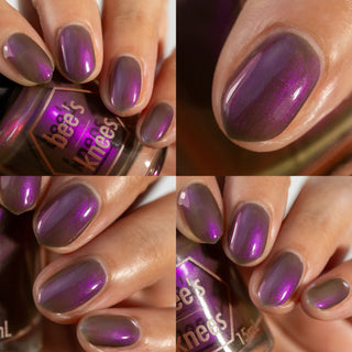 Image provided for Bee's Knees by a paid swatcher featuring the nail polish " Earth Sunderer "