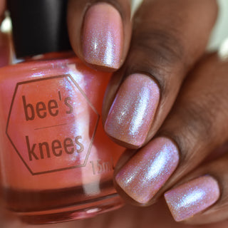 Image provided for Bee's Knees by a paid swatcher featuring the nail polish " The Phoenix Queen "