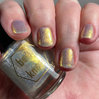 Image provided for Bee's Knees by a paid swatcher featuring the nail polish " Lemon "