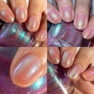 Image provided for Bee's Knees by a paid swatcher featuring the nail polish " Mirage "