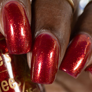 Image provided for Bee's Knees by a paid swatcher featuring the nail polish " Lies Are Comforting "