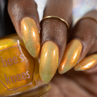 Image provided for Bee's Knees by a paid swatcher featuring the nail polish " Sunbird "