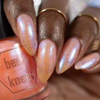 Image provided for Bee's Knees by a paid swatcher featuring the nail polish " The Phoenix Queen "