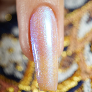 Image provided for Bee's Knees by a paid swatcher featuring the nail polish " Through Love, All is Possible "
