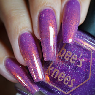 Image provided for Bee's Knees by a paid swatcher featuring the nail polish " I'm Sick and Tired of People Using Girl as an Insult "