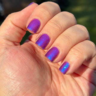 Image provided for Bee's Knees by a paid swatcher featuring the nail polish " Give It Back Tenfold "