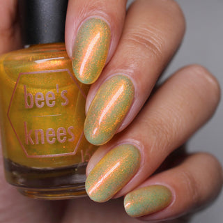 Image provided for Bee's Knees by a paid swatcher featuring the nail polish " Sunbird "