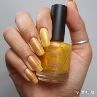 Image provided for Bee's Knees by a paid swatcher featuring the nail polish " Sunbird "