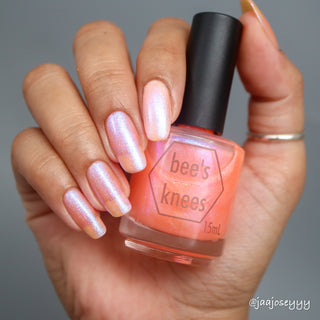 Image provided for Bee's Knees by a paid swatcher featuring the nail polish " The Phoenix Queen "