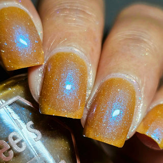 Image provided for Bee's Knees by a paid swatcher featuring the nail polish " Spelunking "