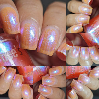 Image provided for Bee's Knees by a paid swatcher featuring the nail polish " The Phoenix Queen "