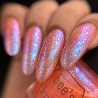 Image provided for Bee's Knees by a paid swatcher featuring the nail polish " The Phoenix Queen "