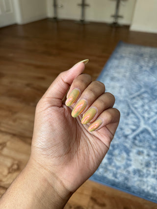 Image provided for Bee's Knees by a paid swatcher featuring the nail polish " Sunbird "