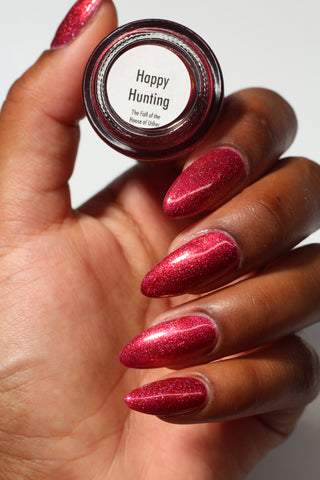 Image provided for Bee's Knees by a paid swatcher featuring the nail polish " Happy Hunting "