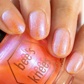Image provided for Bee's Knees by a paid swatcher featuring the nail polish " The Phoenix Queen "