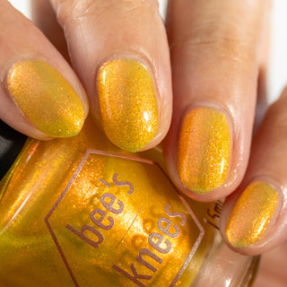 Image provided for Bee's Knees by a paid swatcher featuring the nail polish " Sunbird "