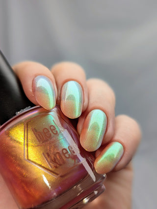 Image provided for Bee's Knees by a paid swatcher featuring the nail polish " Little Fox "