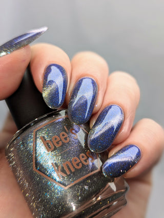 Image provided for Bee's Knees by a paid swatcher featuring the nail polish " Queen of the Valbaran Fae "