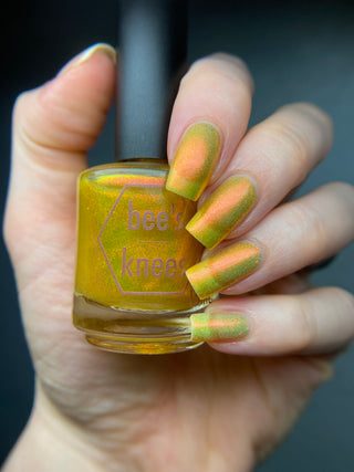 Image provided for Bee's Knees by a paid swatcher featuring the nail polish " Sunbird "