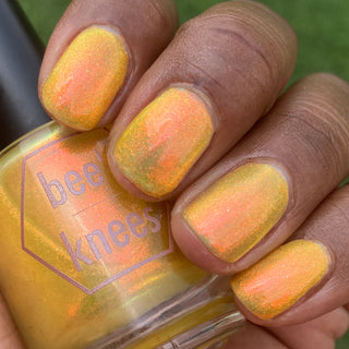 Image provided for Bee's Knees by a paid swatcher featuring the nail polish " Sunbird "