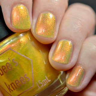 Image provided for Bee's Knees by a paid swatcher featuring the nail polish " Sunbird "
