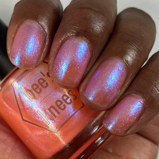 Image provided for Bee's Knees by a paid swatcher featuring the nail polish " The Phoenix Queen "
