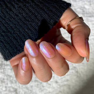 Image provided for Bee's Knees by a paid swatcher featuring the nail polish " The Phoenix Queen "