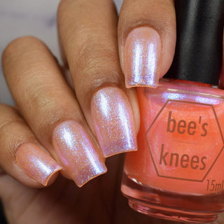 Image provided for Bee's Knees by a paid swatcher featuring the nail polish " The Phoenix Queen "