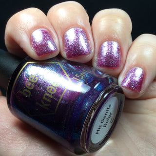 Image provided for Bee's Knees by a paid swatcher featuring the nail polish " His Gentle Ruler "