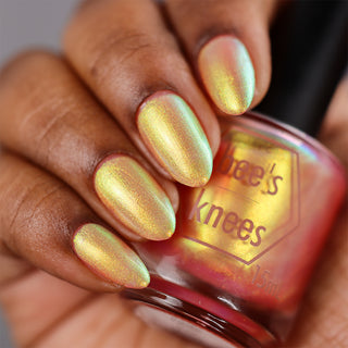 Image provided for Bee's Knees by a paid swatcher featuring the nail polish " Little Fox "