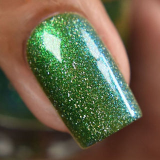 Image provided for Bee's Knees by a paid swatcher featuring the nail polish " Prince of Envy "