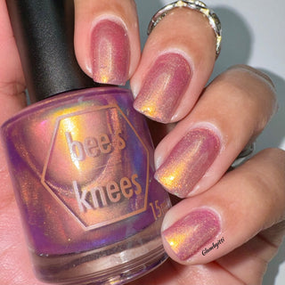 Image provided for Bee's Knees by a paid swatcher featuring the nail polish " I Forgot to Breathe "
