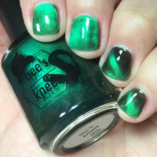 Image provided for Bee's Knees by a paid swatcher featuring the nail polish " This is Arkany "