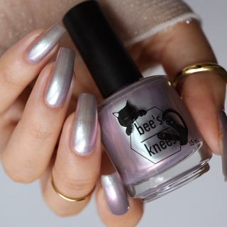 Image provided for Bee's Knees by a paid swatcher featuring the nail polish " My Little Miscreant "