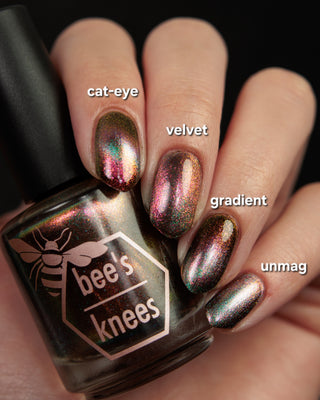 Image provided for Bee's Knees by a paid swatcher featuring the nail polish " That Goes Without Saying "