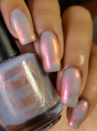 Image provided for Bee's Knees by a paid swatcher featuring the nail polish " Praise the Dog "