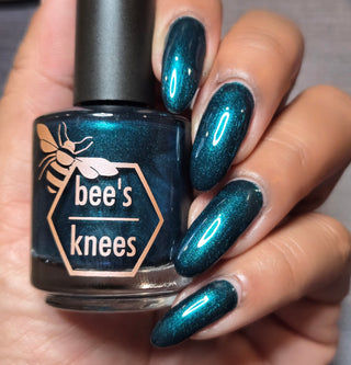 Image provided for Bee's Knees by a paid swatcher featuring the nail polish " Entirely Bewitching but so Odd "