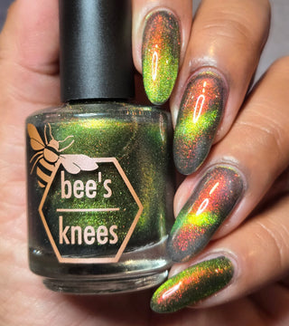 Image provided for Bee's Knees by a paid swatcher featuring the nail polish " Please Always Helps "