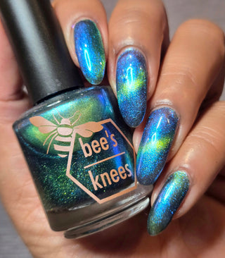 Image provided for Bee's Knees by a paid swatcher featuring the nail polish " In Seeking Life, I Created Death "
