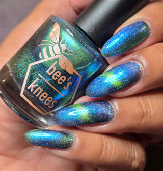 Image provided for Bee's Knees by a paid swatcher featuring the nail polish " In Seeking Life, I Created Death "
