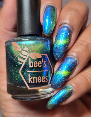 Image provided for Bee's Knees by a paid swatcher featuring the nail polish " In Seeking Life, I Created Death "