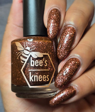 Image provided for Bee's Knees by a paid swatcher featuring the nail polish " The Narrow Limits of Academia "