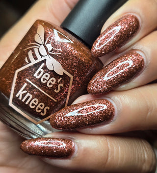 Image provided for Bee's Knees by a paid swatcher featuring the nail polish " The Narrow Limits of Academia "