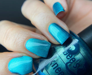 Image provided for Bee's Knees by a paid swatcher featuring the nail polish " I'm Tired of Starving "