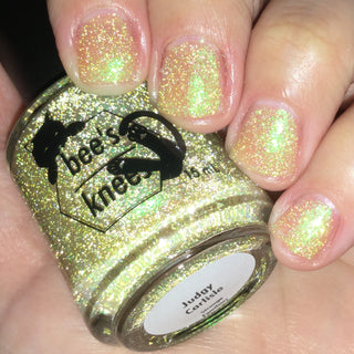Image provided for Bee's Knees by a paid swatcher featuring the nail polish " Judgy Carlisle "